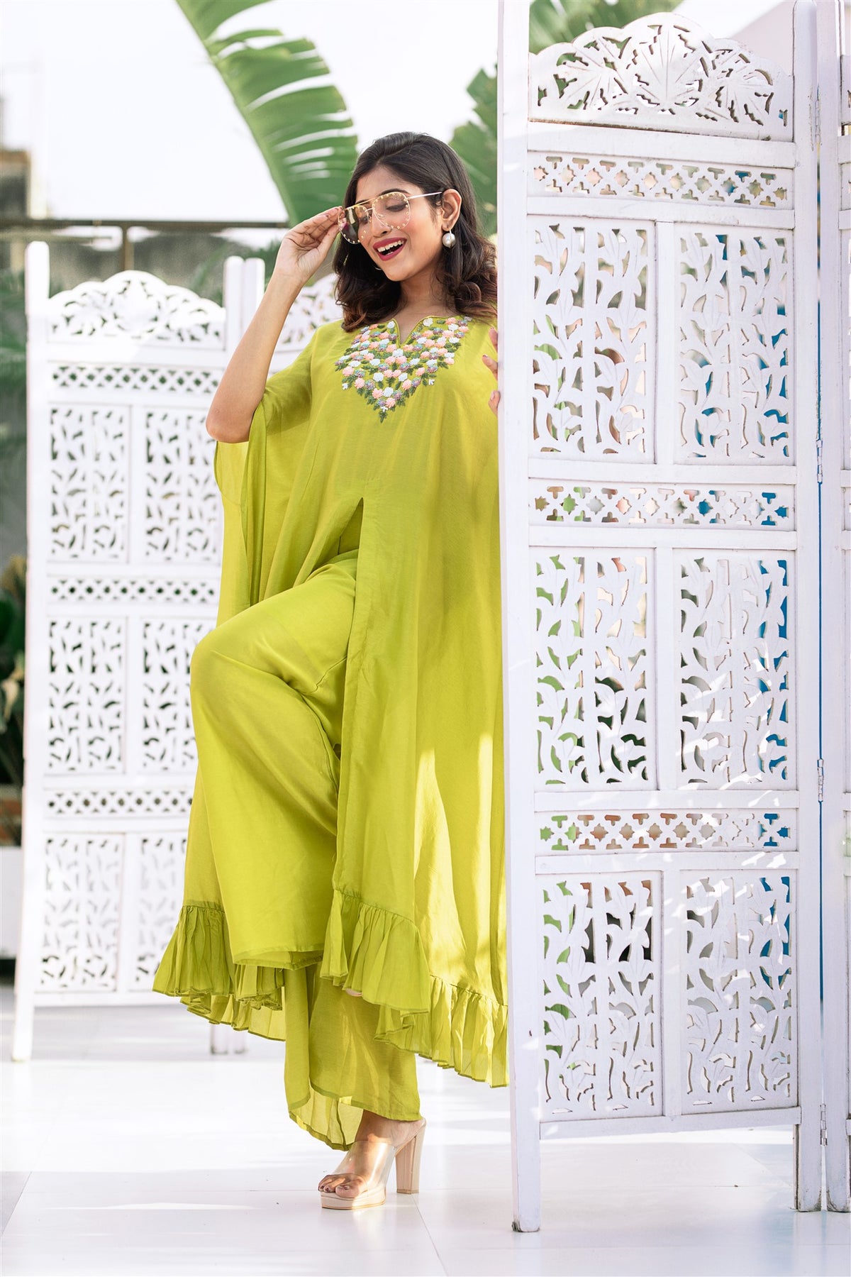 Maush Green Kaftan Set