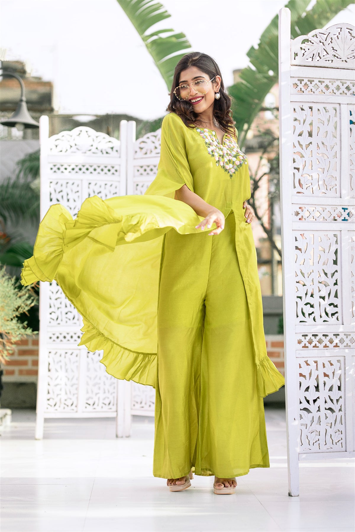 Maush Green Kaftan Set