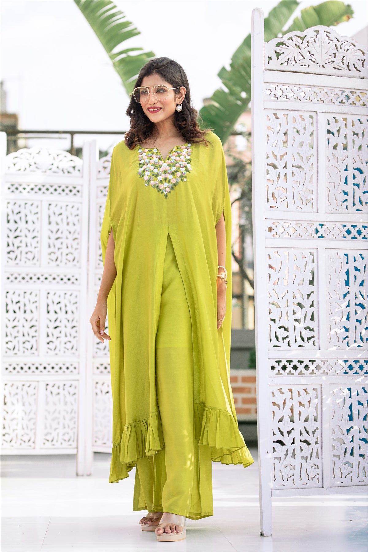 Maush Green Kaftan Set