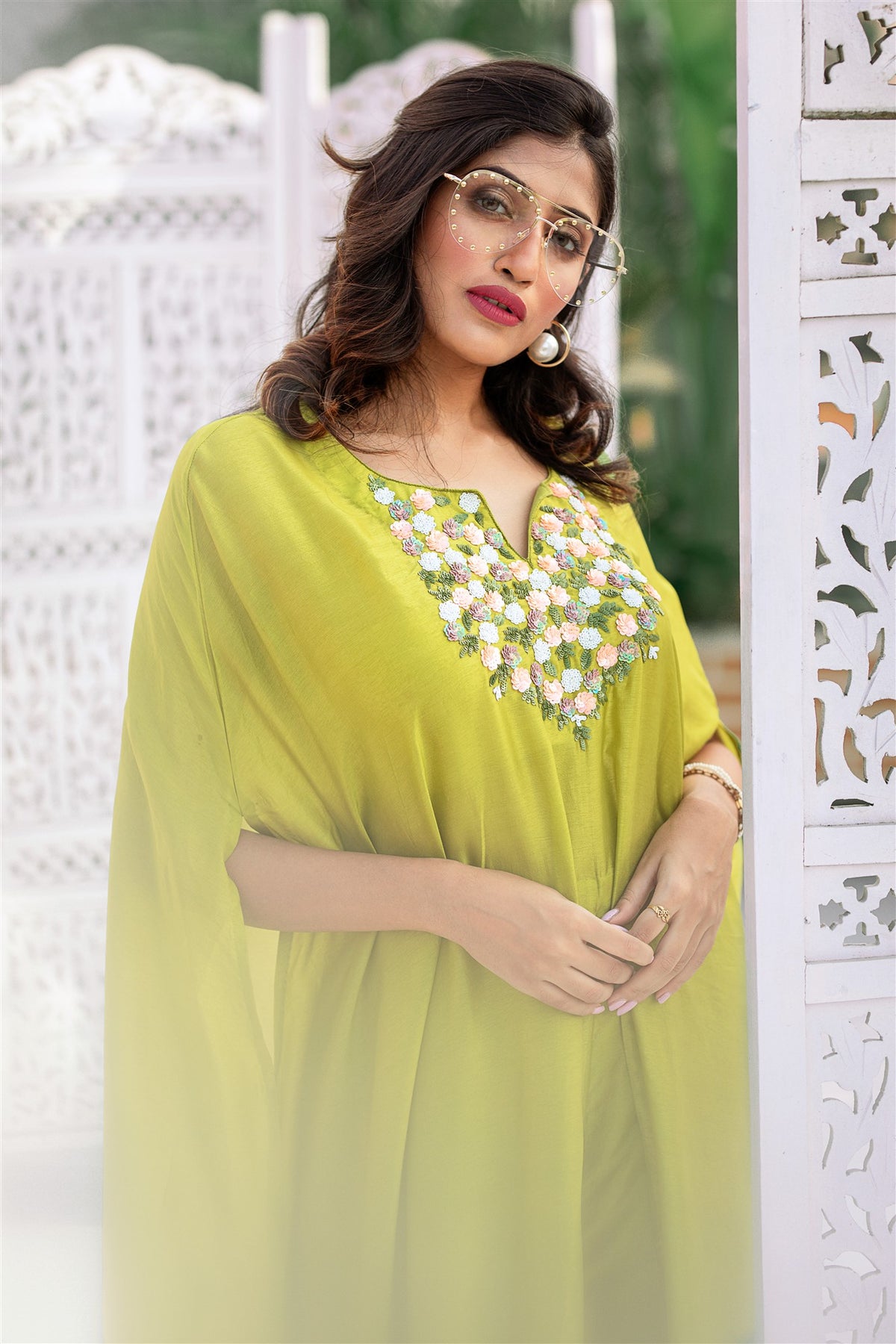 Maush Green Kaftan Set