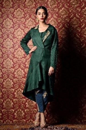 Emerald Trench Coat