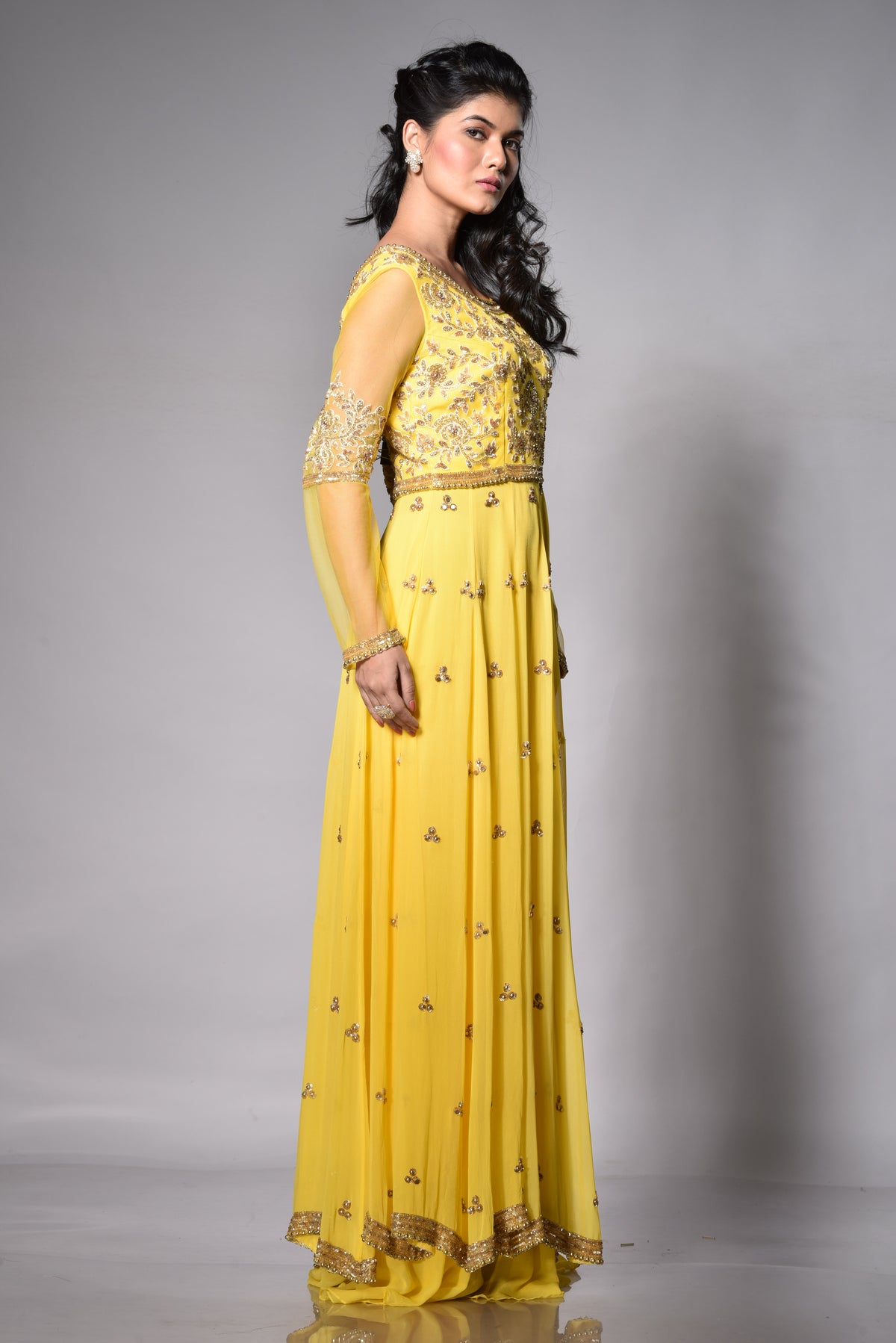 Haldi Yellow Anarkali