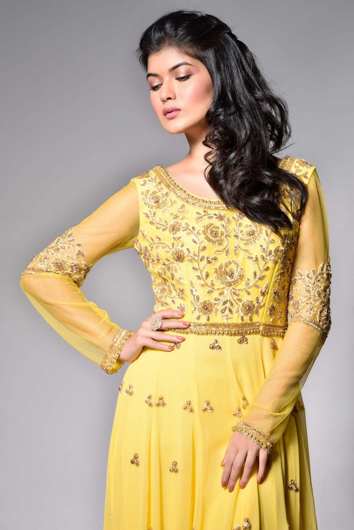 Haldi Yellow Anarkali