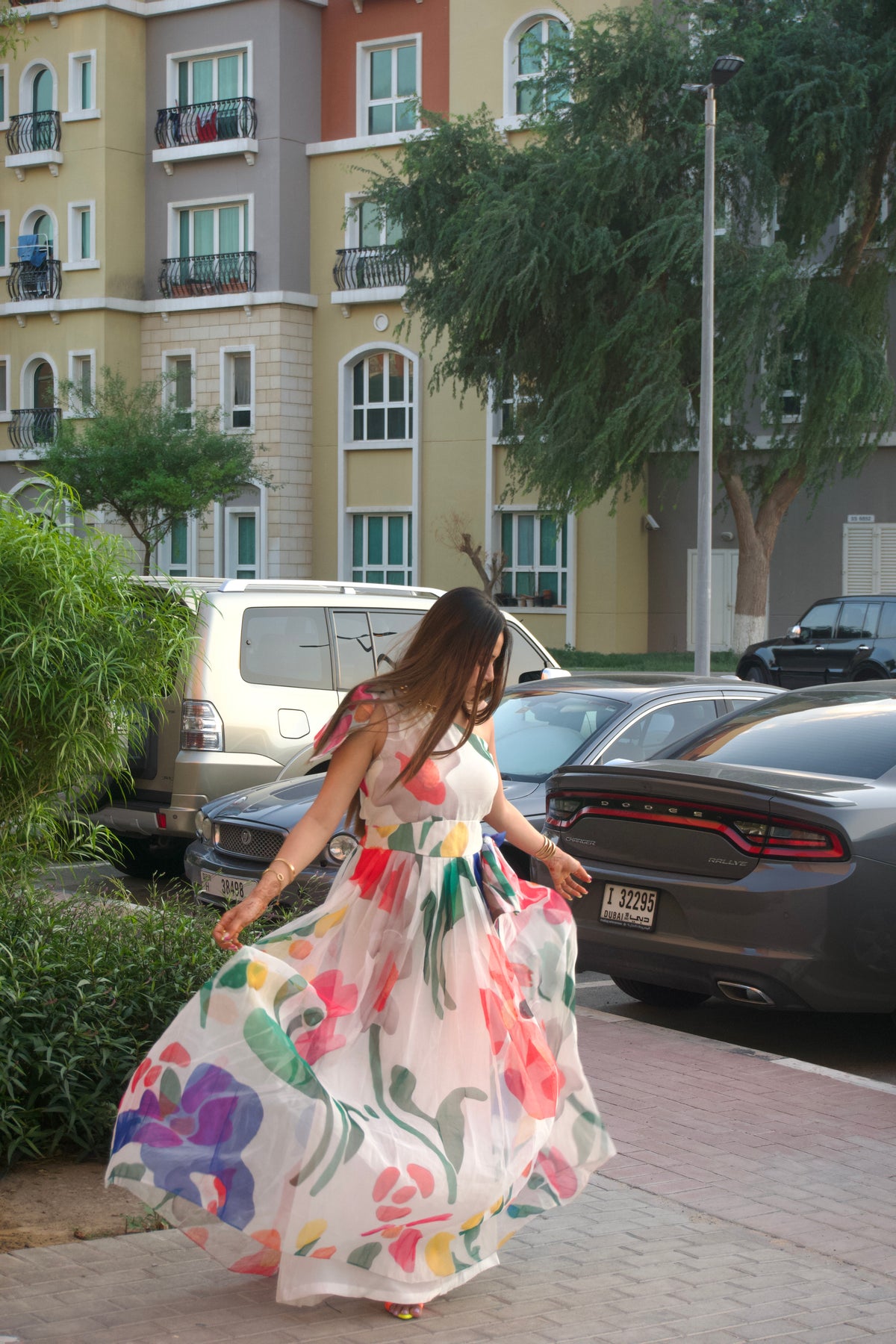 White Blossom One Shoulder Dress